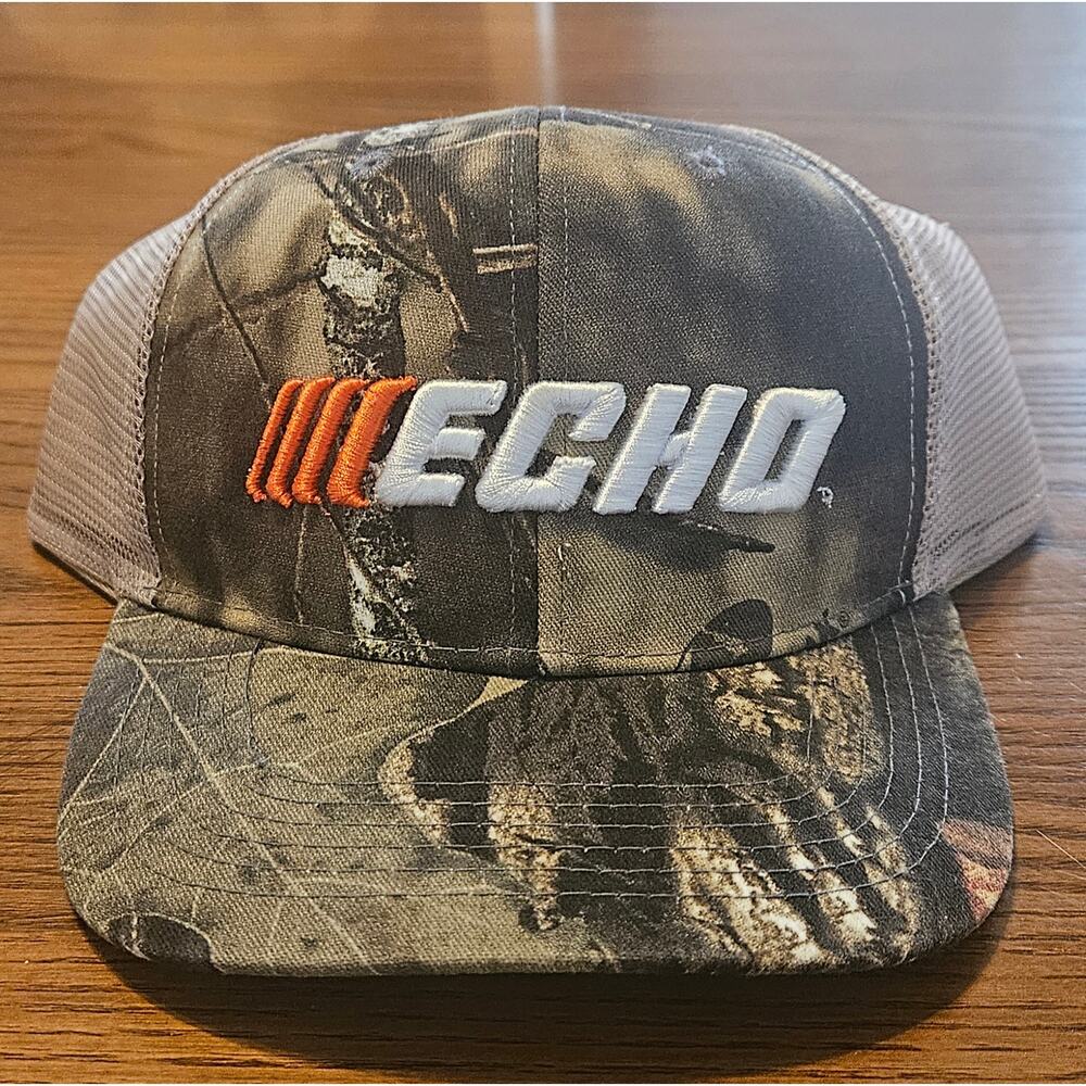 ECHO Power Tool Tree Camouflage Camo Trucker SnapBack Cap
